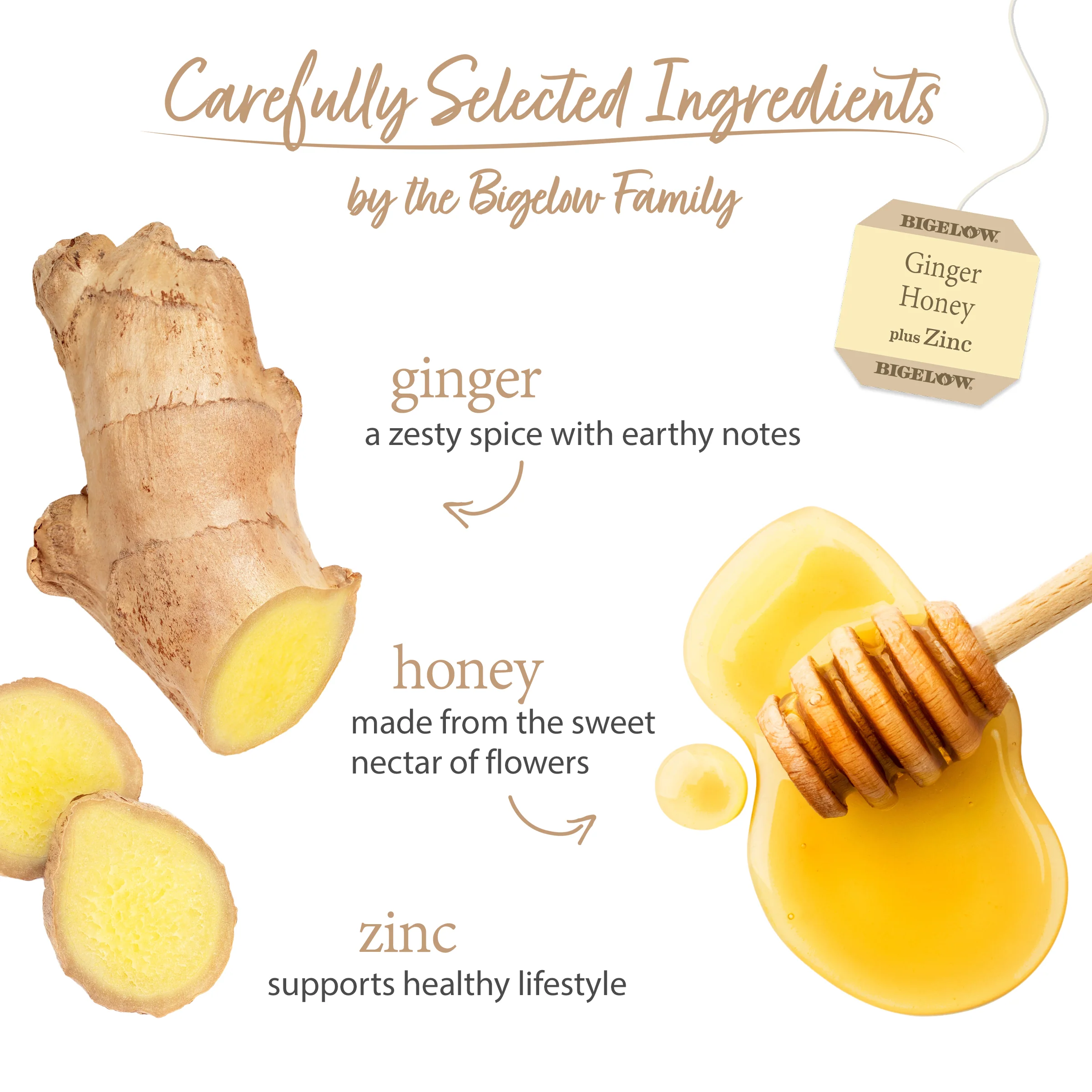 Ginger Honey plus Zinc Herbal Tea - Image 3