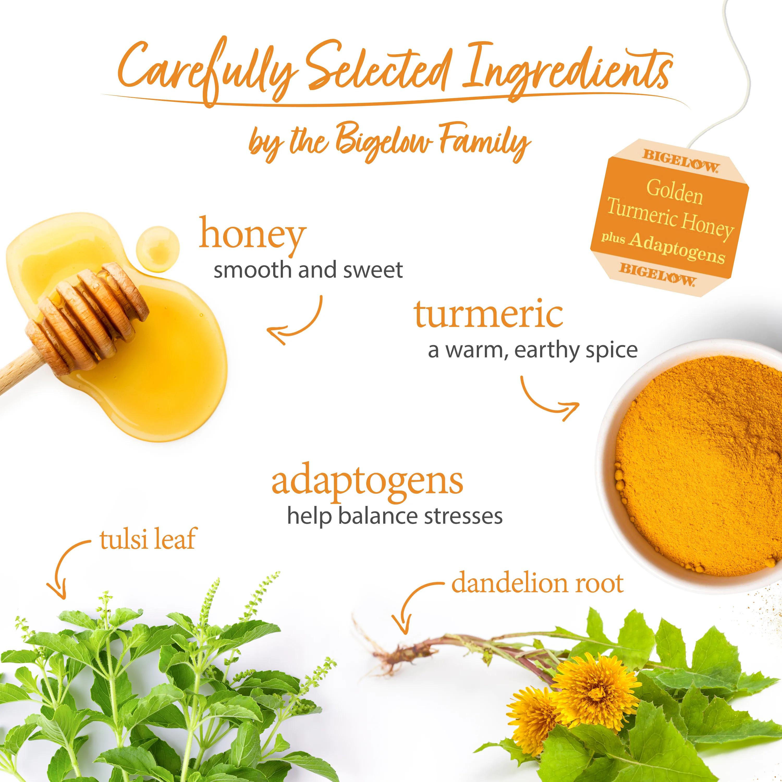 Golden Turmeric Honey Plus Adaptogens Herbal Tea - Image 3