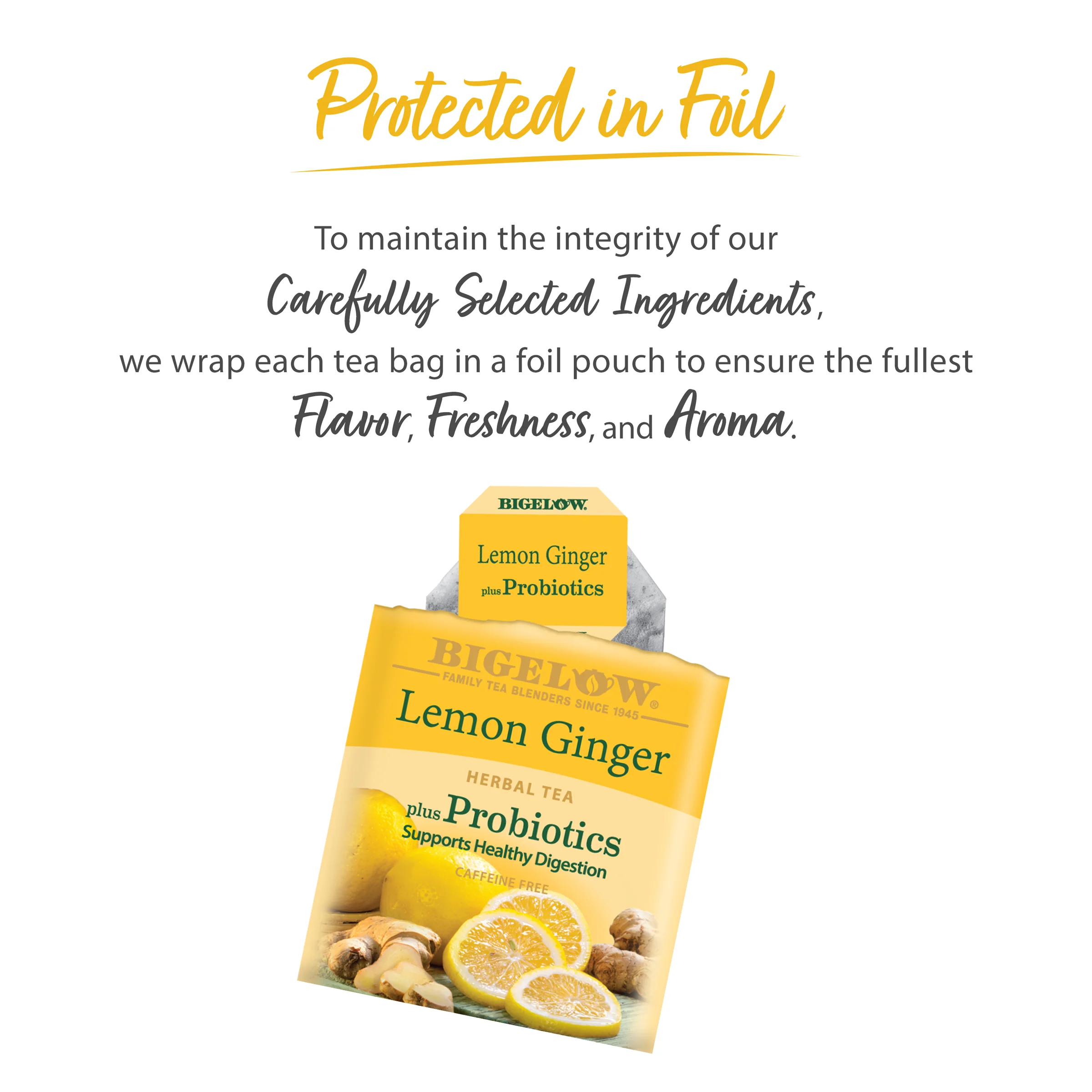 Lemon Ginger Plus Probiotics Herbal Tea - Image 4