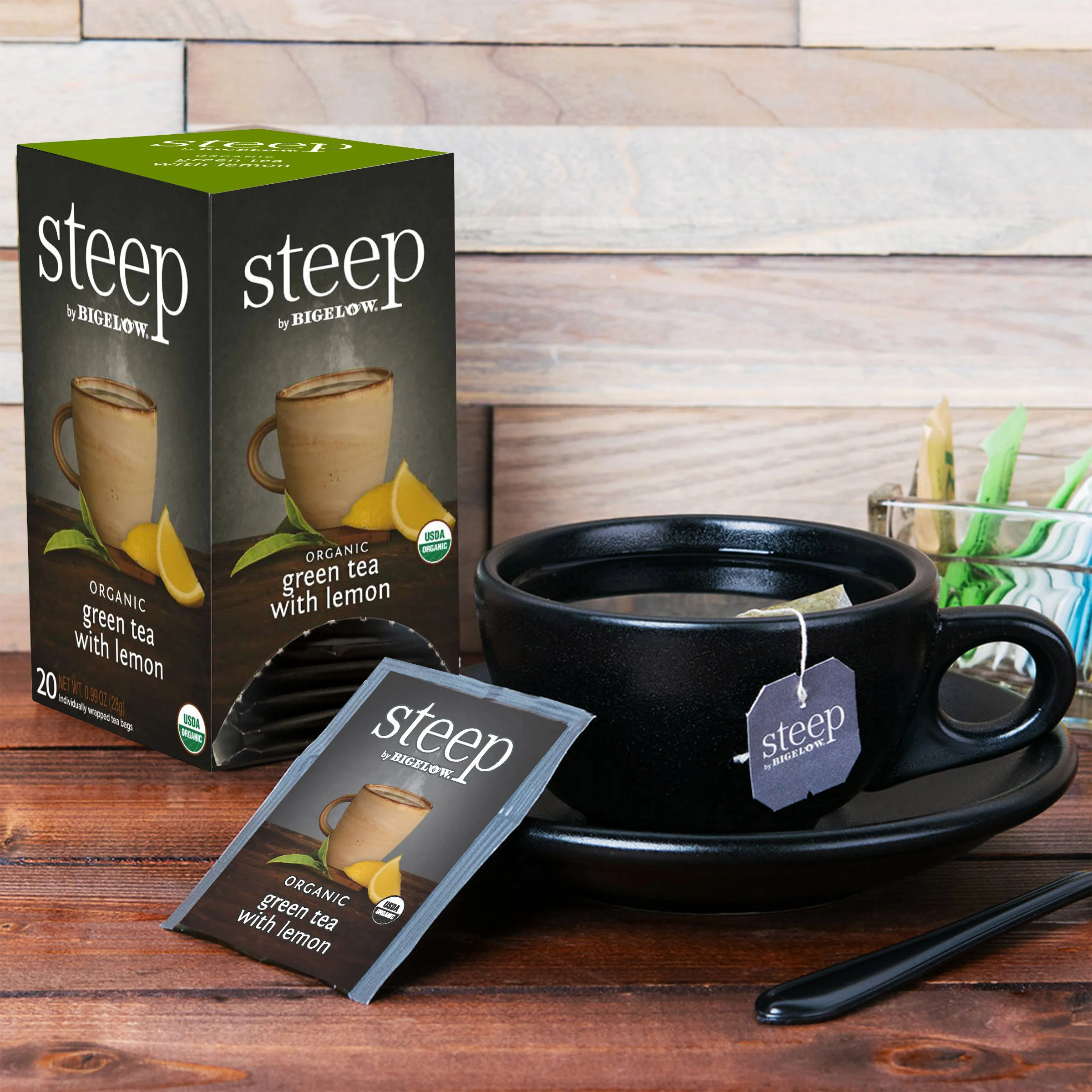 organic green tea with lemon - Image 2