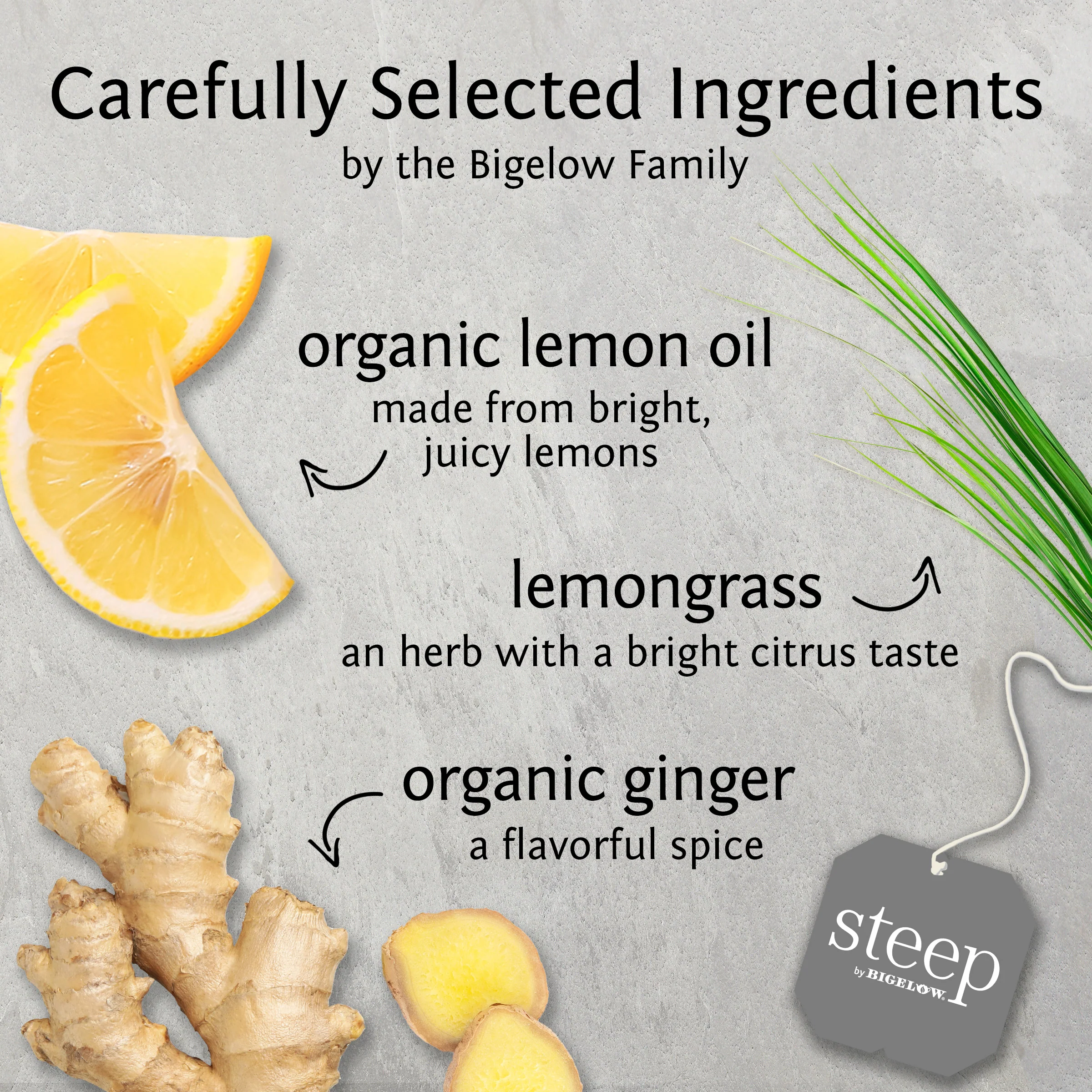 organic lemon ginger full leaf herbal tea - Image 3